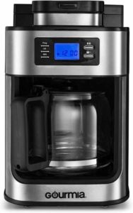Gourmia GCM4500 Coffee Maker with Built-In Coffee Grinder